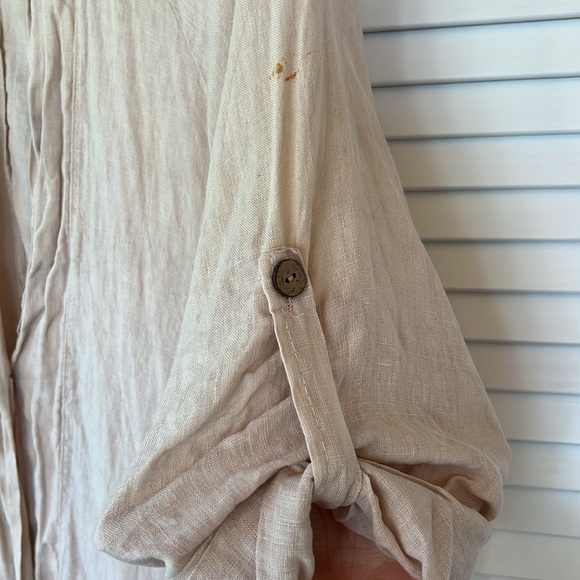 Italian Linen jacket top 🌸 - Picture 3 of 5